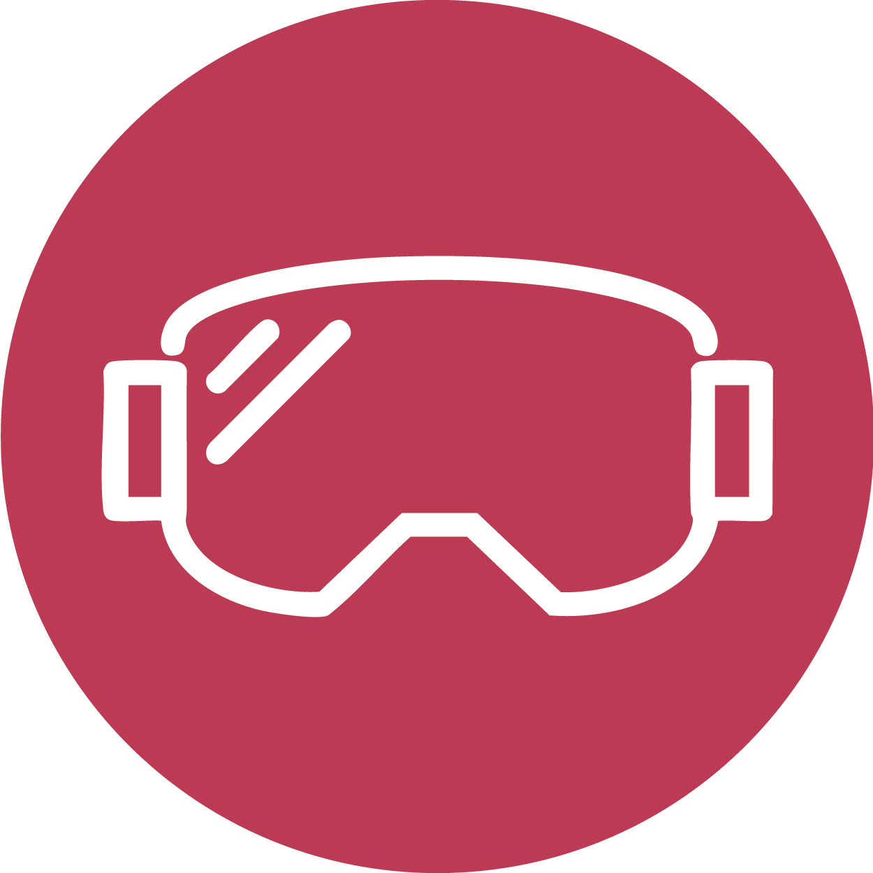 Stylized ski goggles on a vibrant background, perfect for outdoor adventures and sports branding.